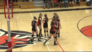 HS Volleyball Clearbrook Gonvick at Pine River Backus  Lakeland News Sports  October 7 2014 [upl. by Ludeman760]