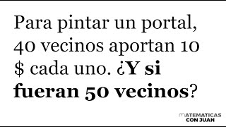 PROBLEMA PROPORCIONALIDAD INVERSA Matemáticas Básicas [upl. by Pearle]