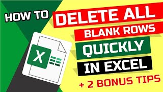 How To Delete All Blank Rows in Excel Quickly excel exceltutorialforbeginners deleteblankrows [upl. by Elmore]