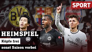 Eintracht Frankfurt Köpfe frei sonst Saison vorbei  Heimspiel  270223  Sport [upl. by Gromme]