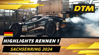 Was passiert in Rennen 1  DTM 2024 Highlights  Sachsenring [upl. by Ainek513]