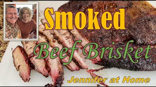 Smoked Beef Brisket TRAEGER IRONWOOD 650 Pellet Smoker Grill Perfect Backyard BBQ Memorial Day [upl. by Hobart993]