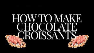 How to make chocolate amp strawberry filled croissants  croissant recipe [upl. by Aynuat]