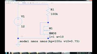 LTspice  simulate hw problems with MOSFETs [upl. by Aniala430]