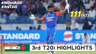 India vs Bangladesh 3rd T20 Highlights 2024  India vs Bangladesh  IND vs BAN 3rd T20 Highlights [upl. by Nihsfa]