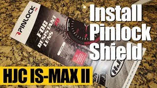 Install Pinlock Shield on HJC ISMAX II Helmet [upl. by Noryt]