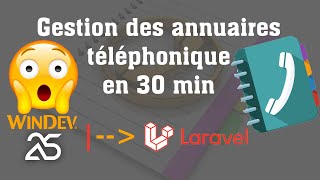 Gestion des annuaires téléphonique en moins de 30 min 8 CRUD  lespace dadministration  Laravel [upl. by Tertia391]