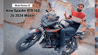 New TVS Apache RTR 160 2V 2024  Model Review 01  Bike Review  Kanpur  RSVLOGS351 [upl. by Gottfried105]