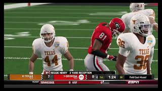 Texas vs Georgia  CFP Semifinals  Dynasty Mode Year 22 [upl. by Odab753]