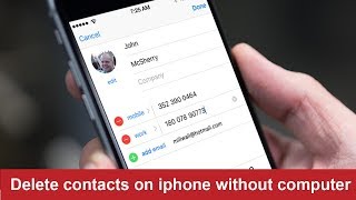 How to delete all contacts on iphone without computer [upl. by Bocock]