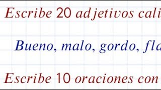 Ejemplos de oraciones con sustantivos y adjetivos calificativos [upl. by Trevah]