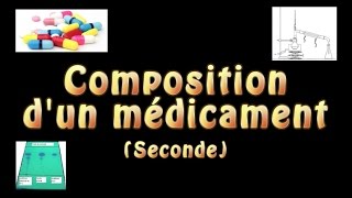 Composition des médicaments seconde [upl. by Annuahsal]