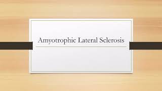 Amyotrophic Lateral Sclerosis [upl. by Brear]