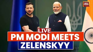 PM Modis Meeting With Ukrainian President Zelensky LIVE  PM Modi In Ukraine  India Today [upl. by Auqenat]