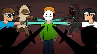 1 Hour of Dream Minecraft Manhunt ANIMATED Marathon [upl. by Niuqauj208]