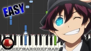 シュガーソングとビターステップ【ピアノ簡単楽譜】血界戦線ED曲  UNISON SQUARE GARDEN [upl. by Bradeord]