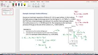 Example of Isentropic Efficiency of Turbine gas [upl. by Paxon]