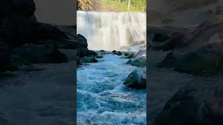 McCloud River Middle Falls in Northern California  Mccloud waterfalls travel waterfall nature [upl. by Einahpehs]