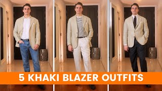 5 EASY Cream Blazer Combinations [upl. by Ybbed833]