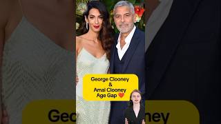 George Clooney amp Amal Clooney age gap celebrity celebrities celebrityscoop shortsviral movie [upl. by Ozneral409]