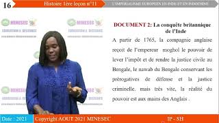 IPSH HISTOIRE 1ère Leçon 11 LIMPERIALISME EUROPEEN EN INDE ET EN INDOCHINE [upl. by Anelem998]