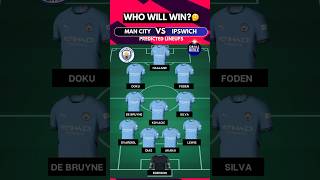 MANCHESTER CITY vs IPSWICH Lineups amp Starting XI🔵🔴 shorts epl [upl. by Kerry]