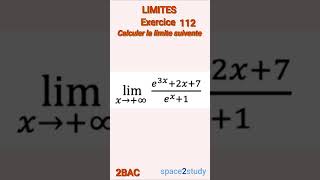 Exercice 112 Limites 2BAC Maths [upl. by Olram719]