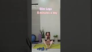 Slim Legs 5 minutes a day workout shorts health fitness [upl. by Shewmaker]