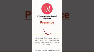 Presence Outline in Pitman Shorthand How to write Presence Outline in Shorthand nshorthand [upl. by Ann815]