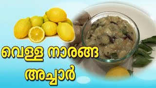 വെള്ള നാരങ്ങ അച്ചാര്‍  Vella Naranga Achar Kerala Style  White Lemon Pickle recipe in Malayalam [upl. by Lavro]