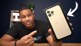 iPhone 13 Pro Max Gold Unboxing [upl. by Ahsatam]