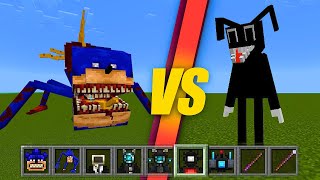 ALL SHIN SONIC VS CARTOON DOG Mod Update in Minecraft PE [upl. by Ij]