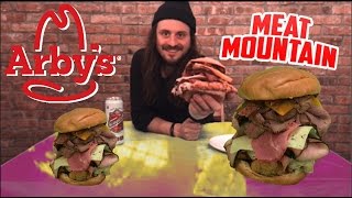 SECRET MENU MEAT MOUNTAIN  Arbys Meat Mountain Sandwich [upl. by Ludovick264]