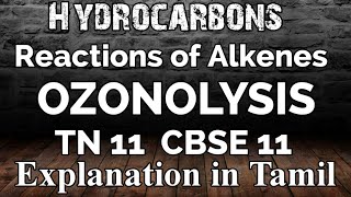 OzonolysisAlkenesHydrocarbonsExplanation in TamilTN 11th STDCBSE 11 [upl. by Gilligan258]