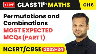 Permutations and Combinations  Most Expected MCQs Part 1  Class 11 Maths Chapter 6  LIVE [upl. by Adriano330]