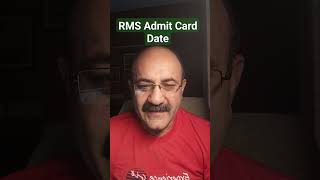 RMS Admit Card 01 Dec 2023  RMS Admit Card Date 2023 and RMS Exam Date 2023 [upl. by Eraste]