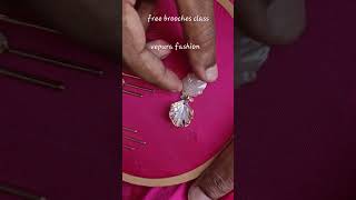 brooches design for blouse chudithar flower brooch class in tamil how to do brooch work aari zardosi [upl. by Enalda]