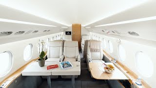 Dassault Falcon 2000S interior tour [upl. by Aiset]