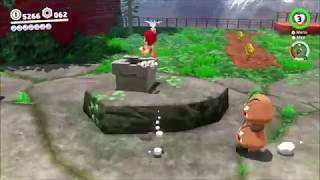 Wooded Kingdom Moon 74 Herding Sheep on the Iron Bridge  Super Mario Odyssey [upl. by Odrarej]