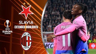 Slavia Praha vs AC Milan Extended Highlights  UEL Round of 16 2nd Leg  CBS Sports Golazo [upl. by Ikeda]