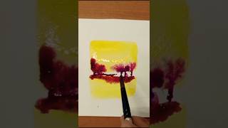 Mini Landscape  Landscape Idea ytshorts art painting artpalettebytehmina [upl. by Rilda]