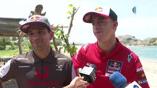 MotoGP Riders Jorge Martin and Pedro Acosta Join Unserious Becak Race in Indonesia [upl. by Ivie803]