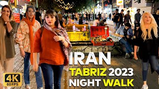 IRAN Tabrizs Vibrant Nightlife 🇮🇷 Tabriz 4K Night walks amp Street Walking tour vlog [upl. by Dumm]