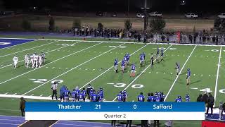 Safford vs Thatcher  Varsity Football [upl. by Emmalynne]