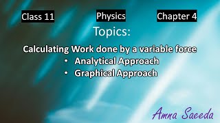 Work done by a Variable Force  Analytically and Graphically  Class 11  Chapter 4  Physics [upl. by Northway]