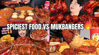 MUKBANGERS SAVOURING SPICIEST FOOD 🔥🔥 [upl. by Adnarrim]