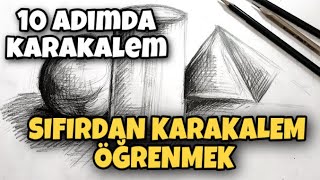 SIFIRDAN KARAKALEM ÖĞRENMEK 10 Adım  En baştan en sona Aşamalar  Öneriler  çizimdersi1 [upl. by Crystie]