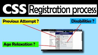 CSS Exam Registration Process  How To Apply For CSS Exam  Online Registration [upl. by Lleret]