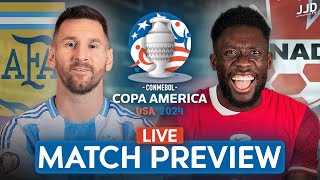 Argentina vs Canada 2024 Copa America LIVE Match Preview  PreMatch Show [upl. by Noiemad]