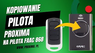 Kopiowanie pilota FAAC SLH 868 z wcześniej zaprogr pilota Proxima do odbiornika FAAC SLH 868 [upl. by Harihs]